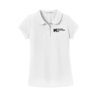 Port Authority Girls Silk Touch Peter Pan Collar Polo.