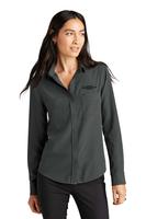 MERCER+METTLE Women's Stretch Crepe Long Sleeve Camp